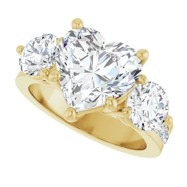 Three-Stone Engagement Ring Image 5 Jimmy Smith Jewelers Decatur, AL