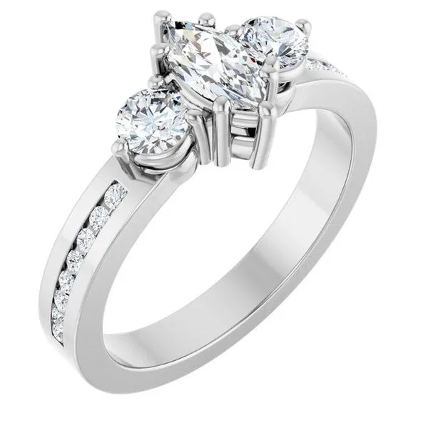 Three-Stone Engagement Ring Jimmy Smith Jewelers Decatur, AL