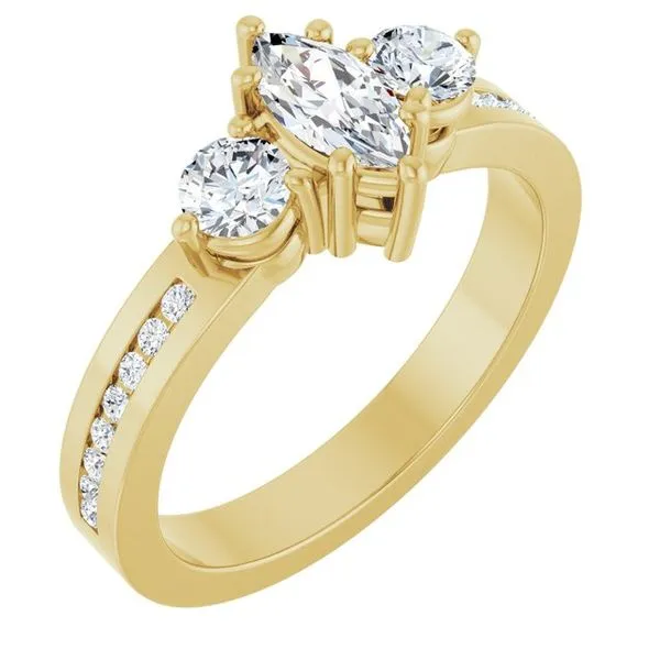 Three-Stone Engagement Ring Witt's Jewelry Wayne, NE