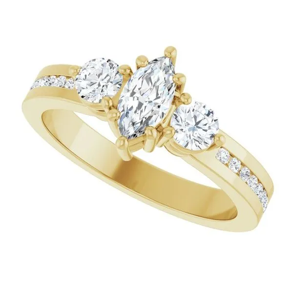 Three-Stone Engagement Ring Image 5 Northwood Jewelers Northwood, OH