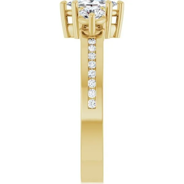 Three-Stone Engagement Ring Image 4 Arezzo Jewelers Elmwood Park, IL