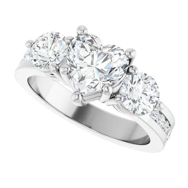 Three-Stone Engagement Ring Image 5 Arezzo Jewelers Elmwood Park, IL