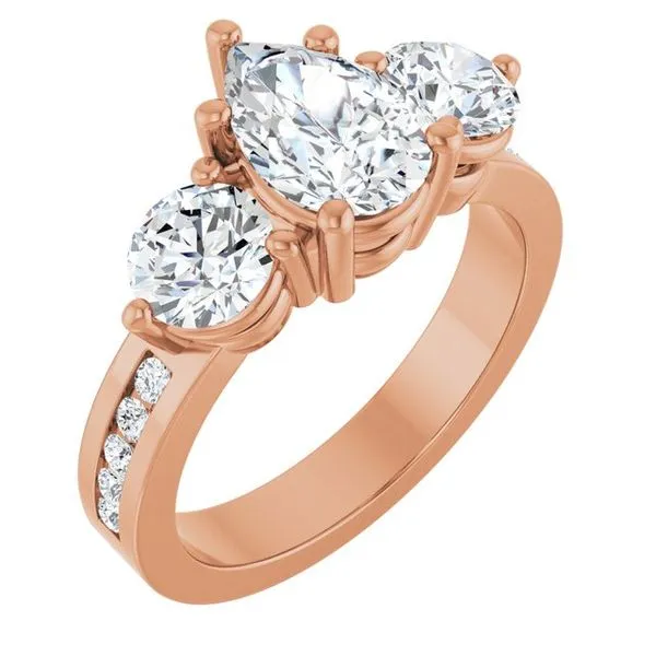 Three-Stone Engagement Ring House of Silva Wooster, OH