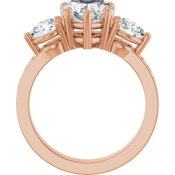 Three-Stone Engagement Ring Image 2 Austin's Fine Diamonds & Jewelry Lyndhurst, NJ