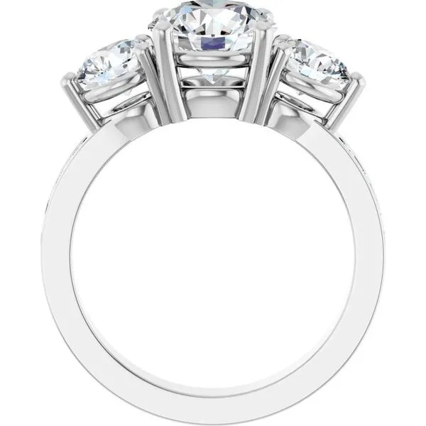 Three-Stone Engagement Ring Image 2 Austin's Fine Diamonds & Jewelry Lyndhurst, NJ