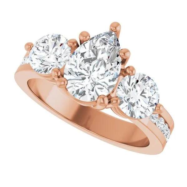 Three-Stone Engagement Ring Image 5 Austin's Fine Diamonds & Jewelry Lyndhurst, NJ