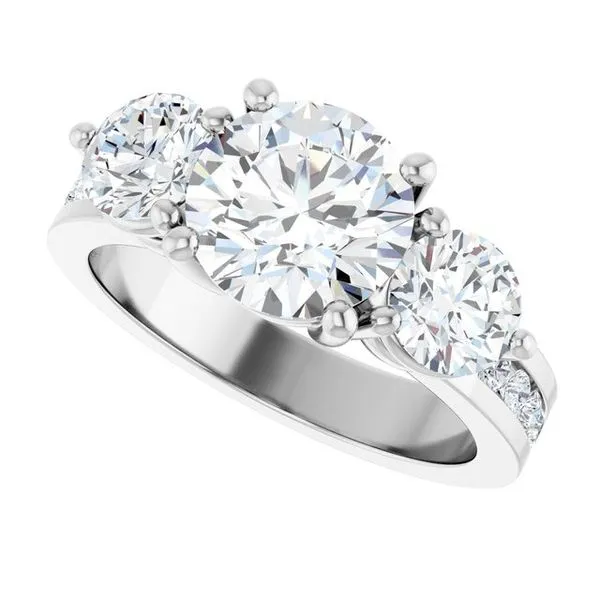 Three-Stone Engagement Ring Image 5 Northwood Jewelers Northwood, OH