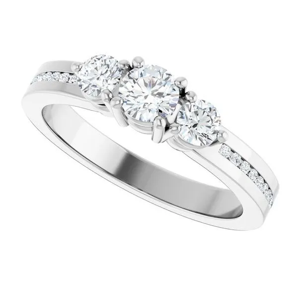 Three-Stone Engagement Ring Image 5 The Ring Austin Round Rock, TX