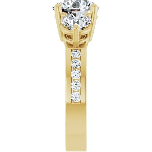 Three-Stone Engagement Ring Image 4 Arezzo Jewelers Elmwood Park, IL