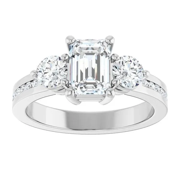 Three-Stone Engagement Ring Image 3 Jimmy Smith Jewelers Decatur, AL