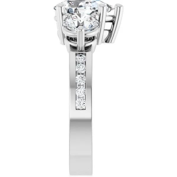 Three-Stone Engagement Ring Image 4 Clater Jewelers Louisville, KY