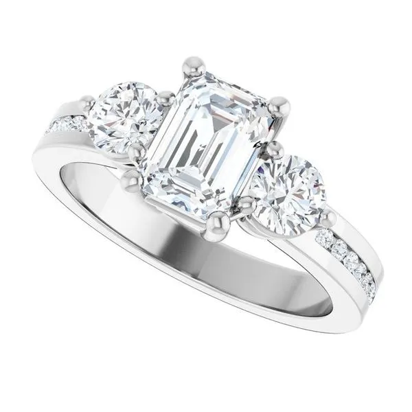 Three-Stone Engagement Ring Image 5 Clater Jewelers Louisville, KY