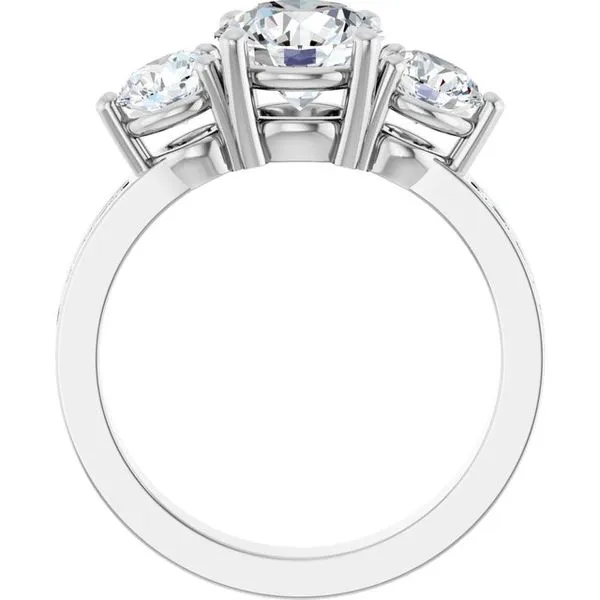 Three-Stone Engagement Ring Image 2 Northwood Jewelers Northwood, OH