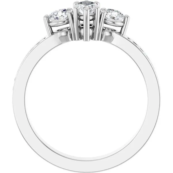 Three-Stone Engagement Ring Image 2 Northwood Jewelers Northwood, OH