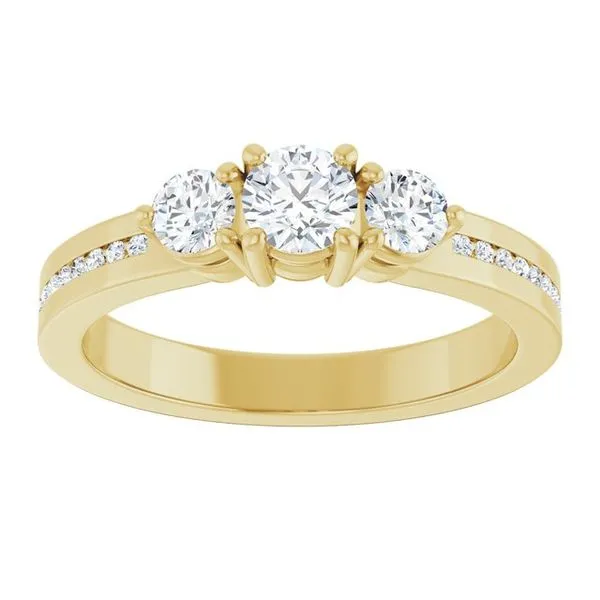 Three-Stone Engagement Ring Image 3 Clater Jewelers Louisville, KY