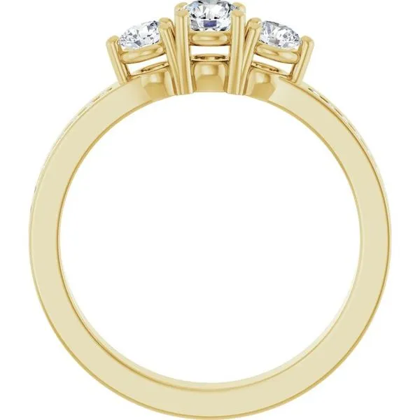 Three-Stone Engagement Ring Image 2 Jimmy Smith Jewelers Decatur, AL