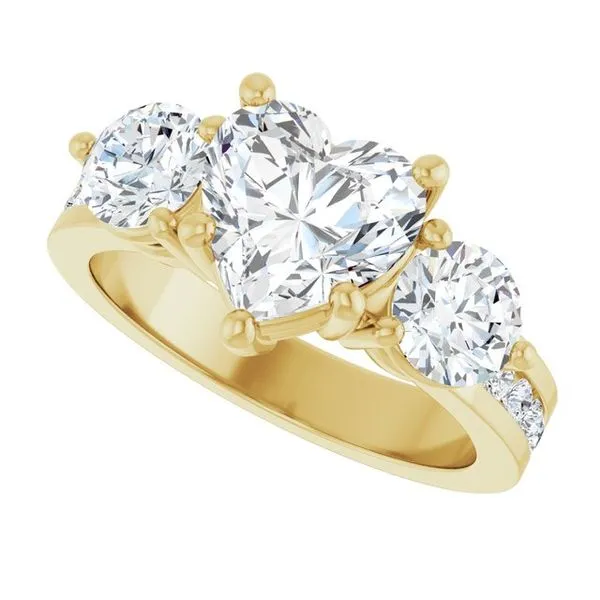 Three-Stone Engagement Ring Image 5 Northwood Jewelers Northwood, OH