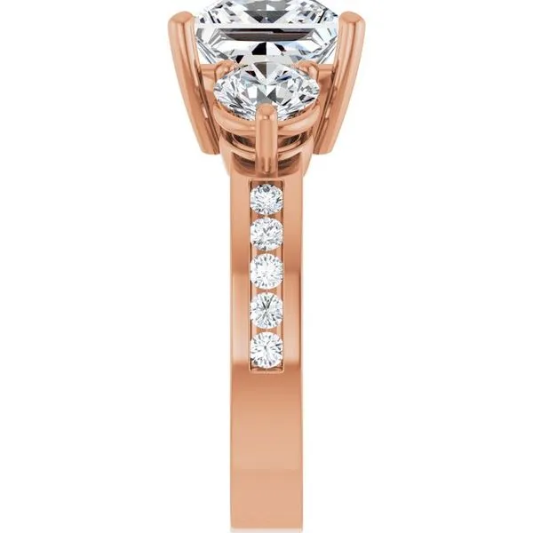 Three-Stone Engagement Ring Image 4 Northwood Jewelers Northwood, OH