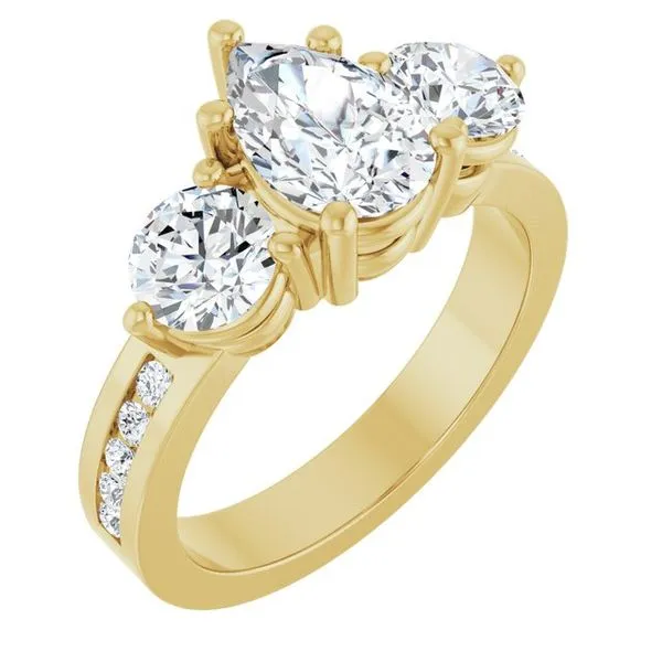 Three-Stone Engagement Ring The Ring Austin Round Rock, TX