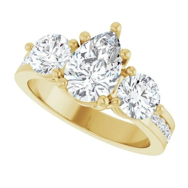 Three-Stone Engagement Ring Image 5 The Ring Austin Round Rock, TX