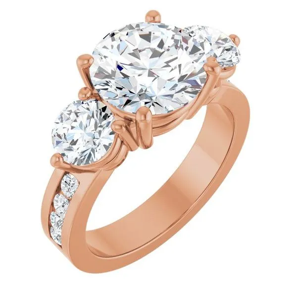 Three-Stone Engagement Ring The Ring Austin Round Rock, TX