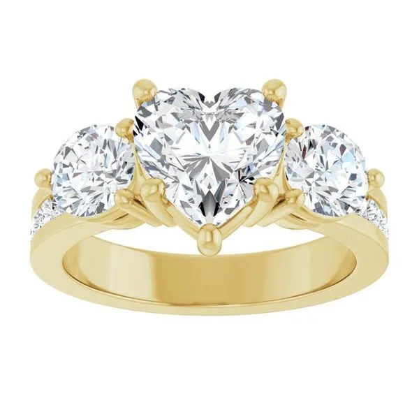 Three-Stone Engagement Ring Image 3 Northwood Jewelers Northwood, OH