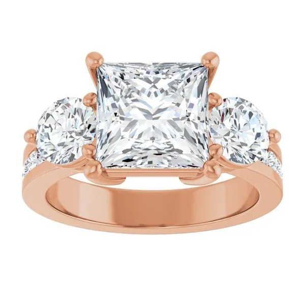 Three-Stone Engagement Ring Image 3 Arezzo Jewelers Elmwood Park, IL