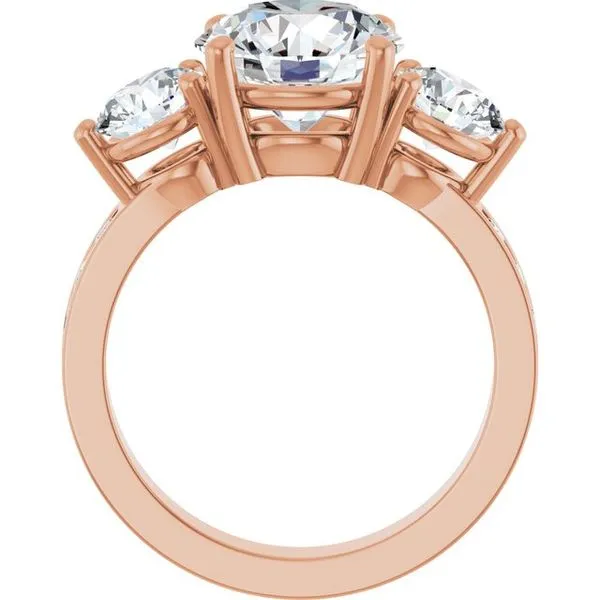 Three-Stone Engagement Ring Image 2 Arezzo Jewelers Elmwood Park, IL