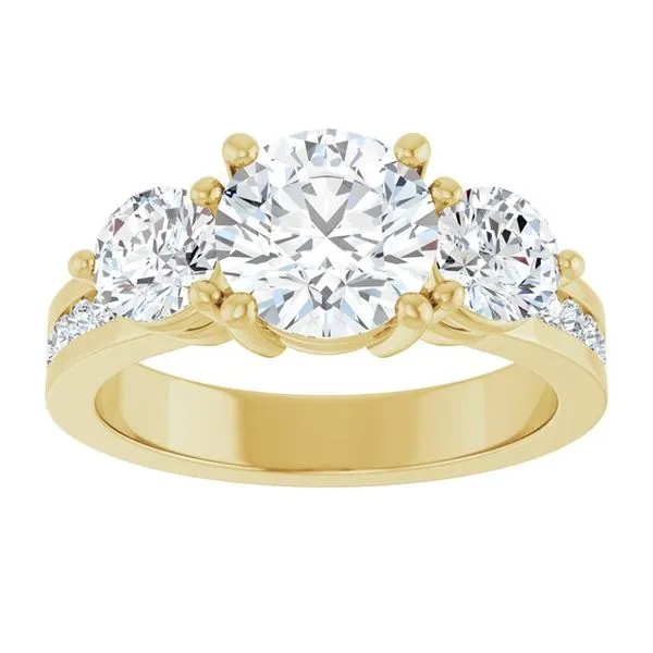 Three-Stone Engagement Ring Image 3 Arezzo Jewelers Elmwood Park, IL