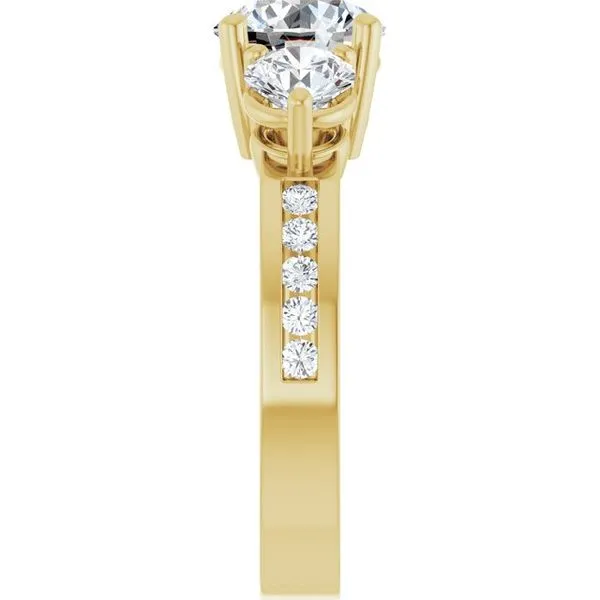 Three-Stone Engagement Ring Image 4 Northwood Jewelers Northwood, OH