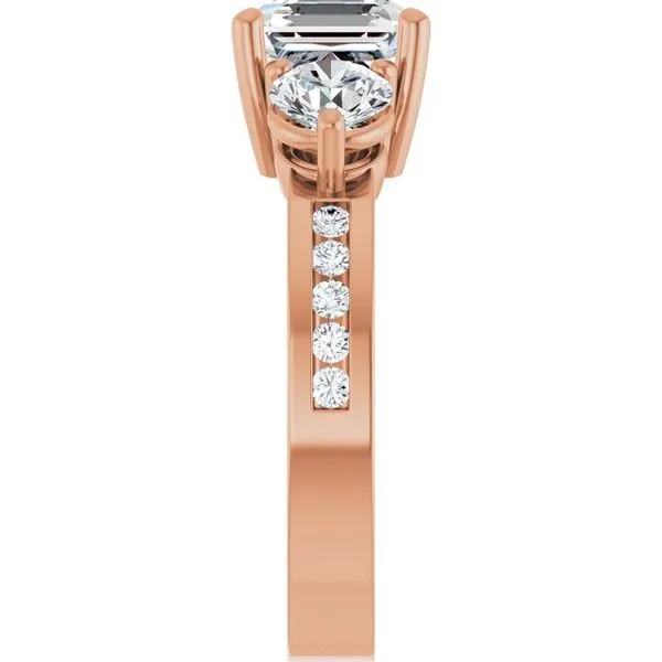 Three-Stone Engagement Ring Image 4 Michael Szwed Jewelers Longmeadow, MA