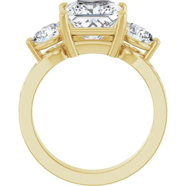 Three-Stone Engagement Ring Image 2 Jimmy Smith Jewelers Decatur, AL