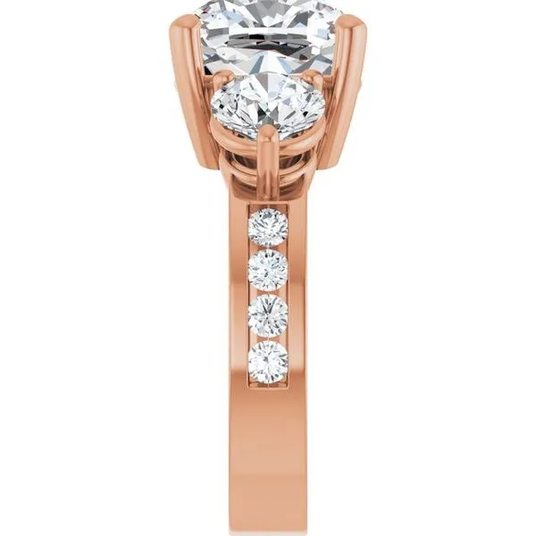 Three-Stone Engagement Ring Image 4 Northwood Jewelers Northwood, OH