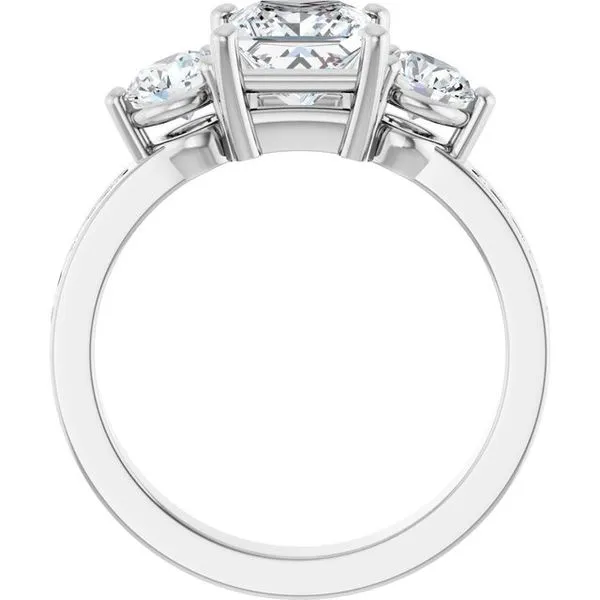 Three-Stone Engagement Ring Image 2 Jimmy Smith Jewelers Decatur, AL