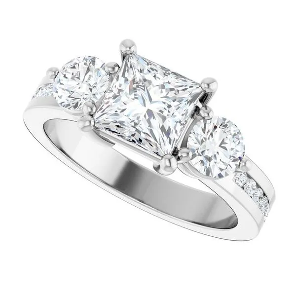 Three-Stone Engagement Ring Image 5 Jimmy Smith Jewelers Decatur, AL