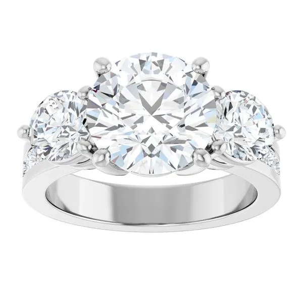 Three-Stone Engagement Ring Image 3 Clater Jewelers Louisville, KY