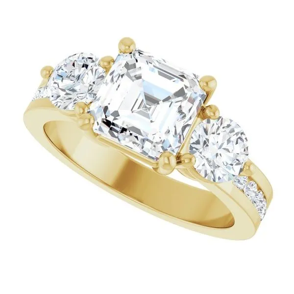 Three-Stone Engagement Ring Image 5 Raleigh Diamond Fine Jewelry Raleigh, NC