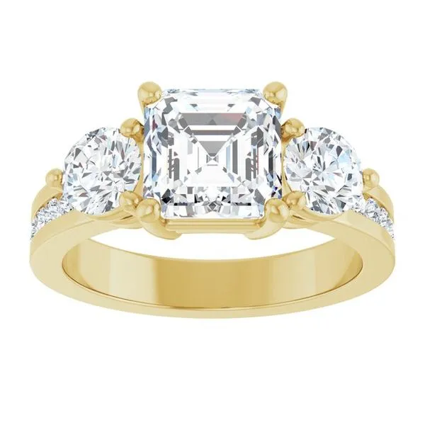 Three-Stone Engagement Ring Image 3 The Ring Austin Round Rock, TX