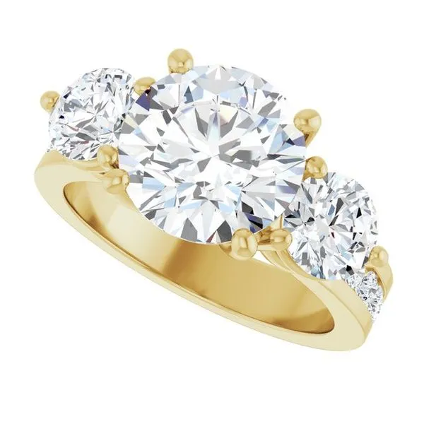 Three-Stone Engagement Ring Image 5 Clater Jewelers Louisville, KY