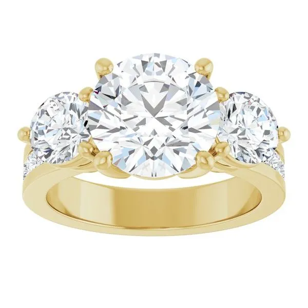 Three-Stone Engagement Ring Image 3 Northwood Jewelers Northwood, OH