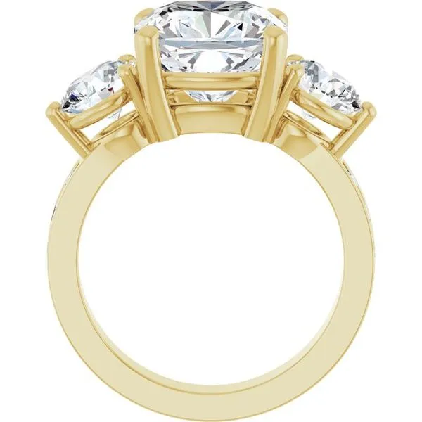 Three-Stone Engagement Ring Image 2 Arezzo Jewelers Elmwood Park, IL