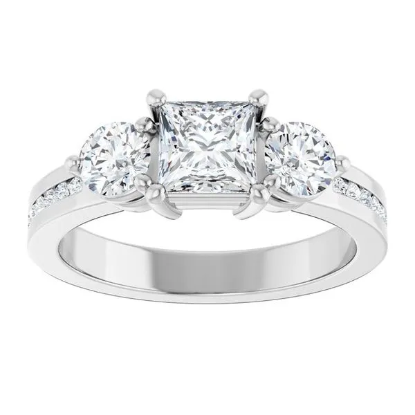 Three-Stone Engagement Ring Image 3 Clater Jewelers Louisville, KY