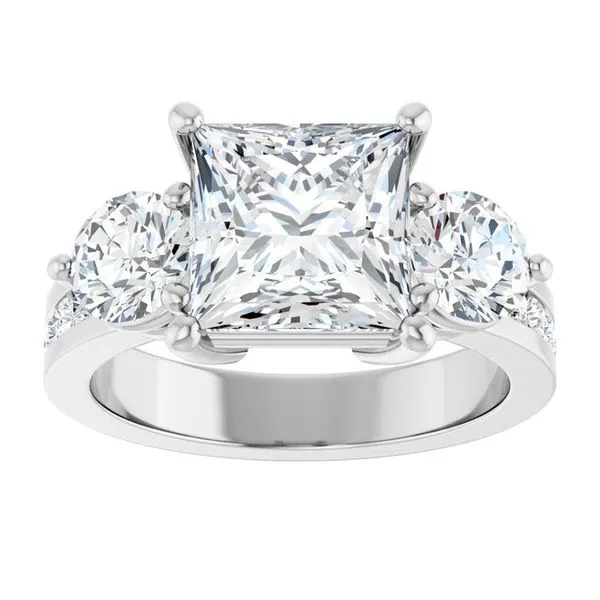 Three-Stone Engagement Ring Image 3 Arezzo Jewelers Elmwood Park, IL