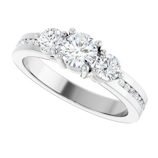 Three-Stone Engagement Ring Image 5 Raleigh Diamond Fine Jewelry Raleigh, NC