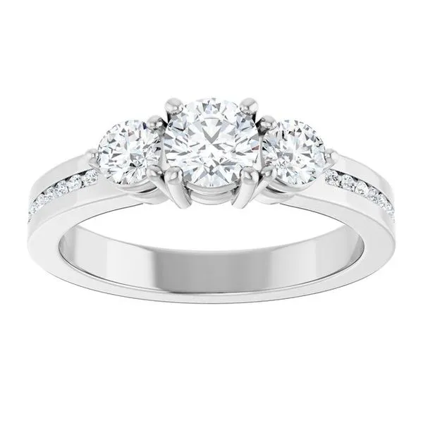 Three-Stone Engagement Ring Image 3 Clater Jewelers Louisville, KY
