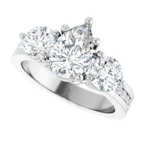 Three-Stone Engagement Ring Image 5 Northwood Jewelers Northwood, OH