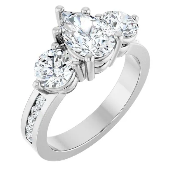 Three-Stone Engagement Ring Paul James Jewelers Angels Camp, CA