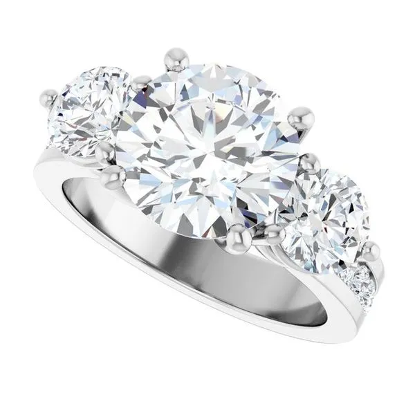 Three-Stone Engagement Ring Image 5 Northwood Jewelers Northwood, OH