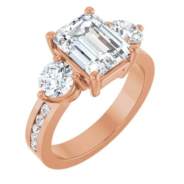 Three-Stone Engagement Ring The Ring Austin Round Rock, TX