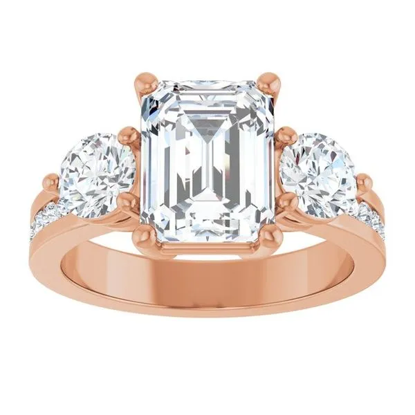 Three-Stone Engagement Ring Image 3 Golden Sails Jewelers, Inc. Saint Petersburg, FL